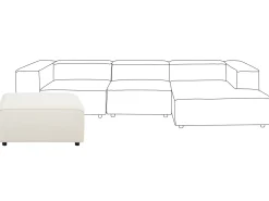 Ottomana ARDAL Bouclé Bianco sporco