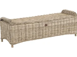 Ottomana da giardino SUSUA 140 cm Rattan Naturale