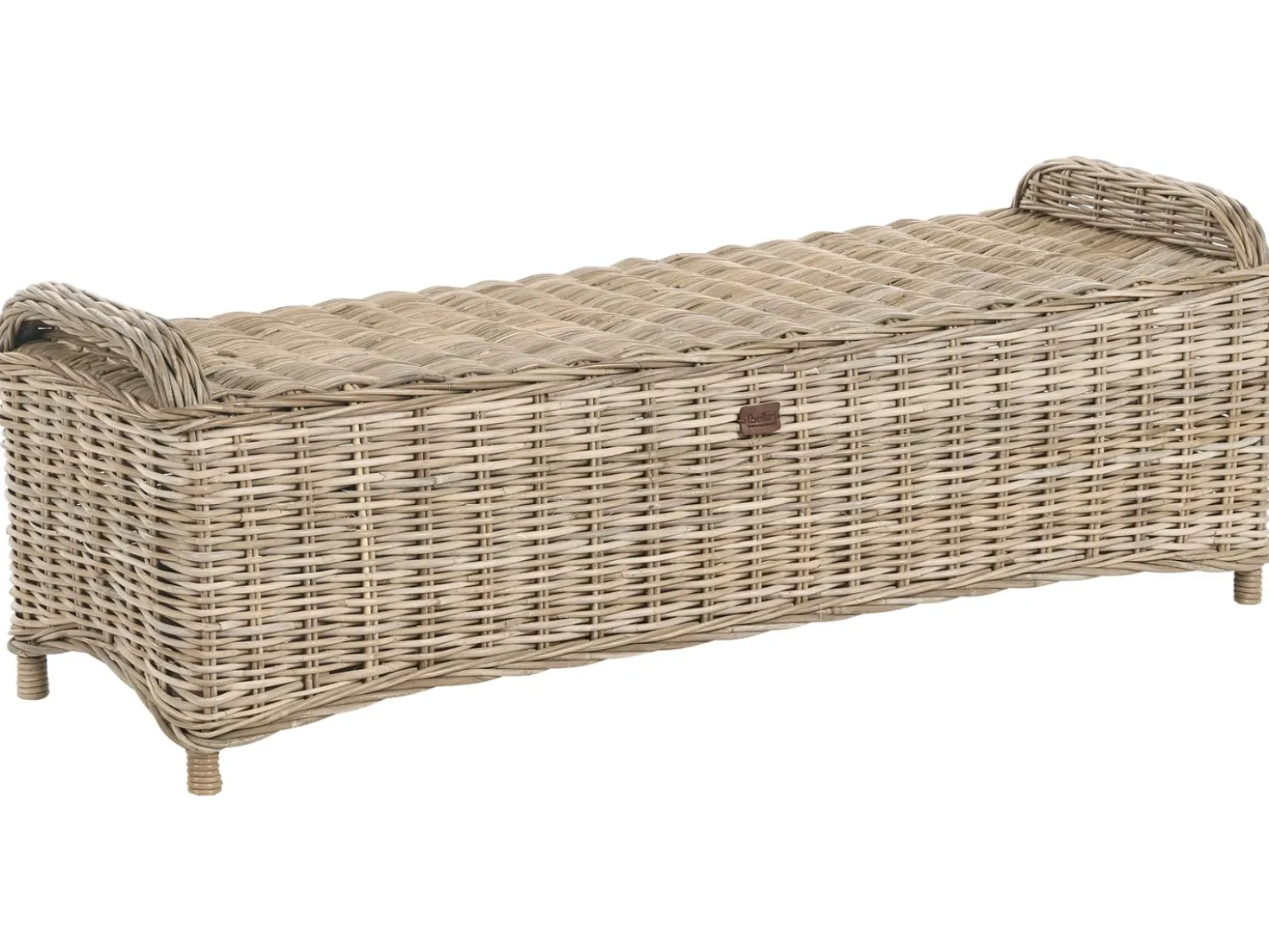 Ottomana da giardino SUSUA 140 cm Rattan Naturale