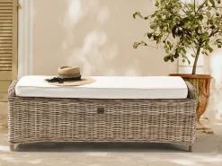 Ottomana da giardino SUSUA 140 cm Rattan Naturale