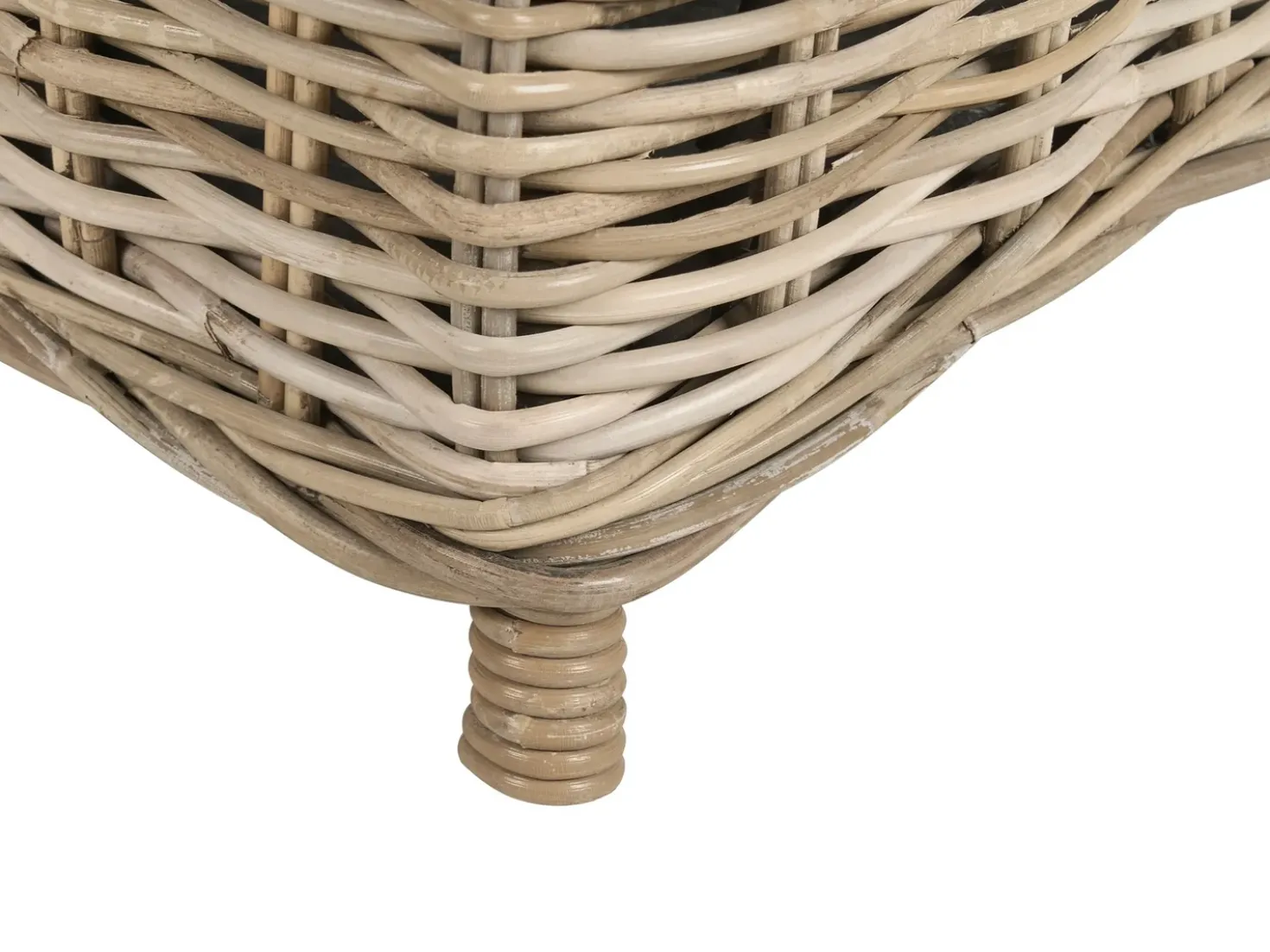 Ottomana da giardino SUSUA 140 cm Rattan Naturale