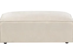 Ottomana HELLNAR Velluto Beige chiaro