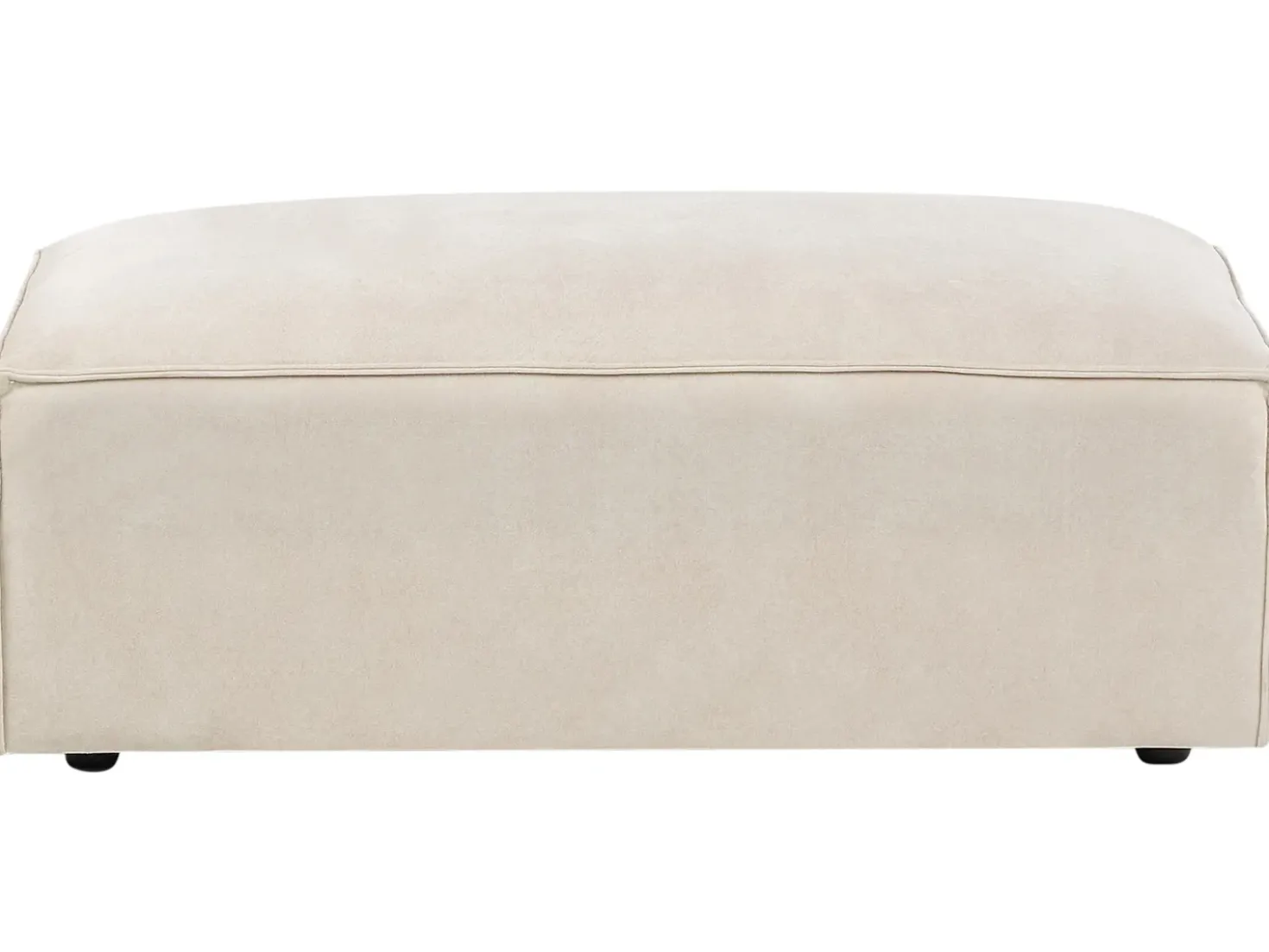 Ottomana HELLNAR Velluto Beige chiaro