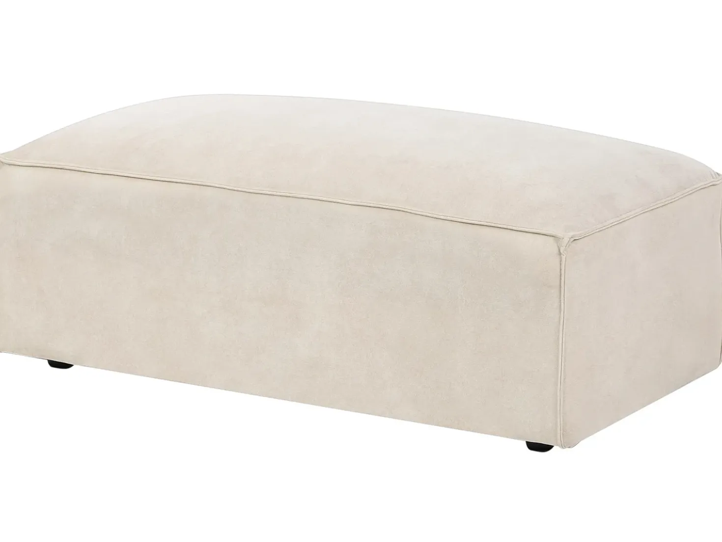 Ottomana HELLNAR Velluto Beige chiaro