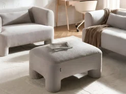 Ottomana HOGBO Tessuto Beige