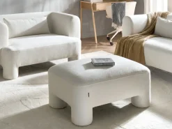 Ottomana HOGBO Tessuto Bianco