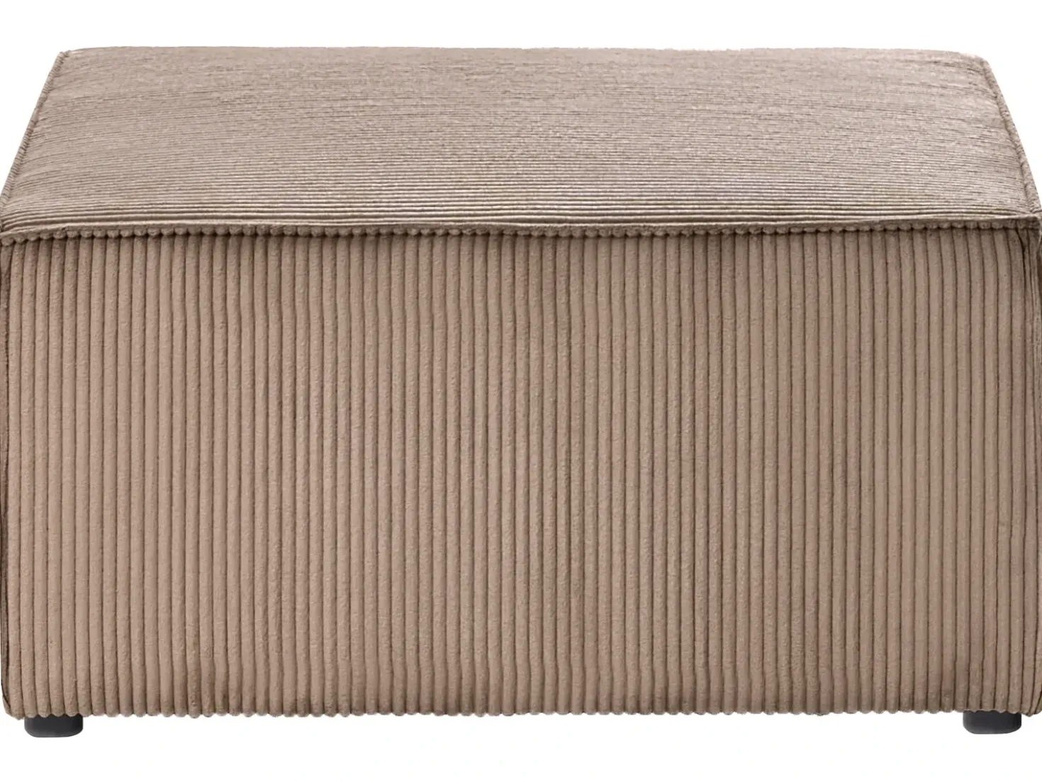 Ottomana LEMVIG Velluto a coste Beige sabbia