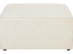 Ottomana LEMVIG Velluto a coste Beige chiaro