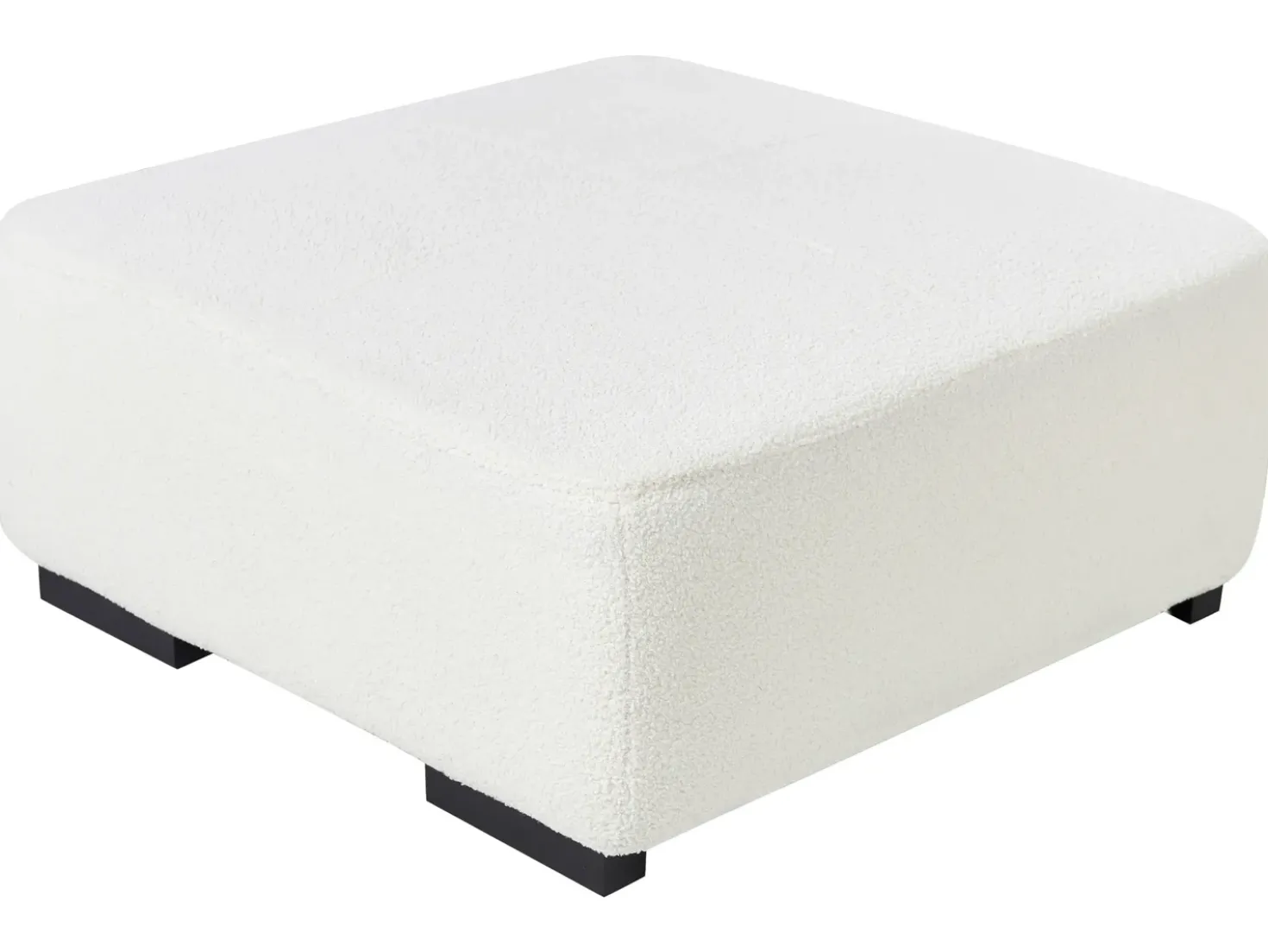 Ottomana LUNGO Bouclé Bianco