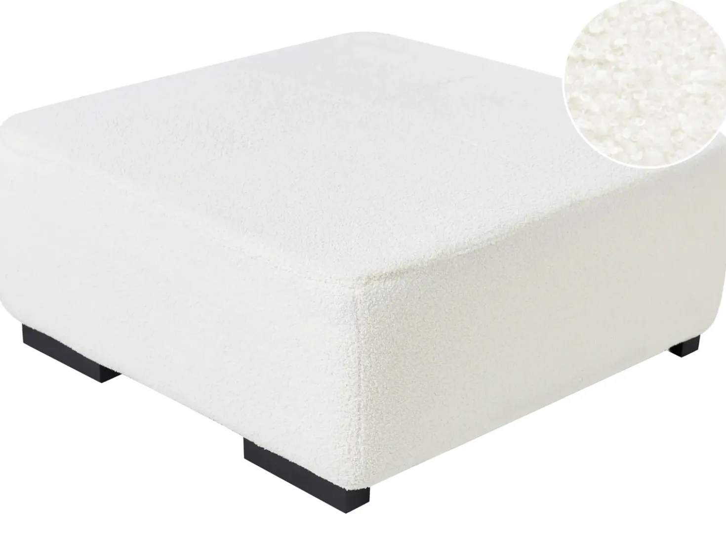 Ottomana LUNGO Bouclé Bianco
