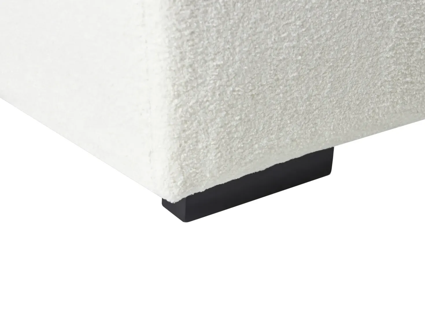 Ottomana LUNGO Bouclé Bianco