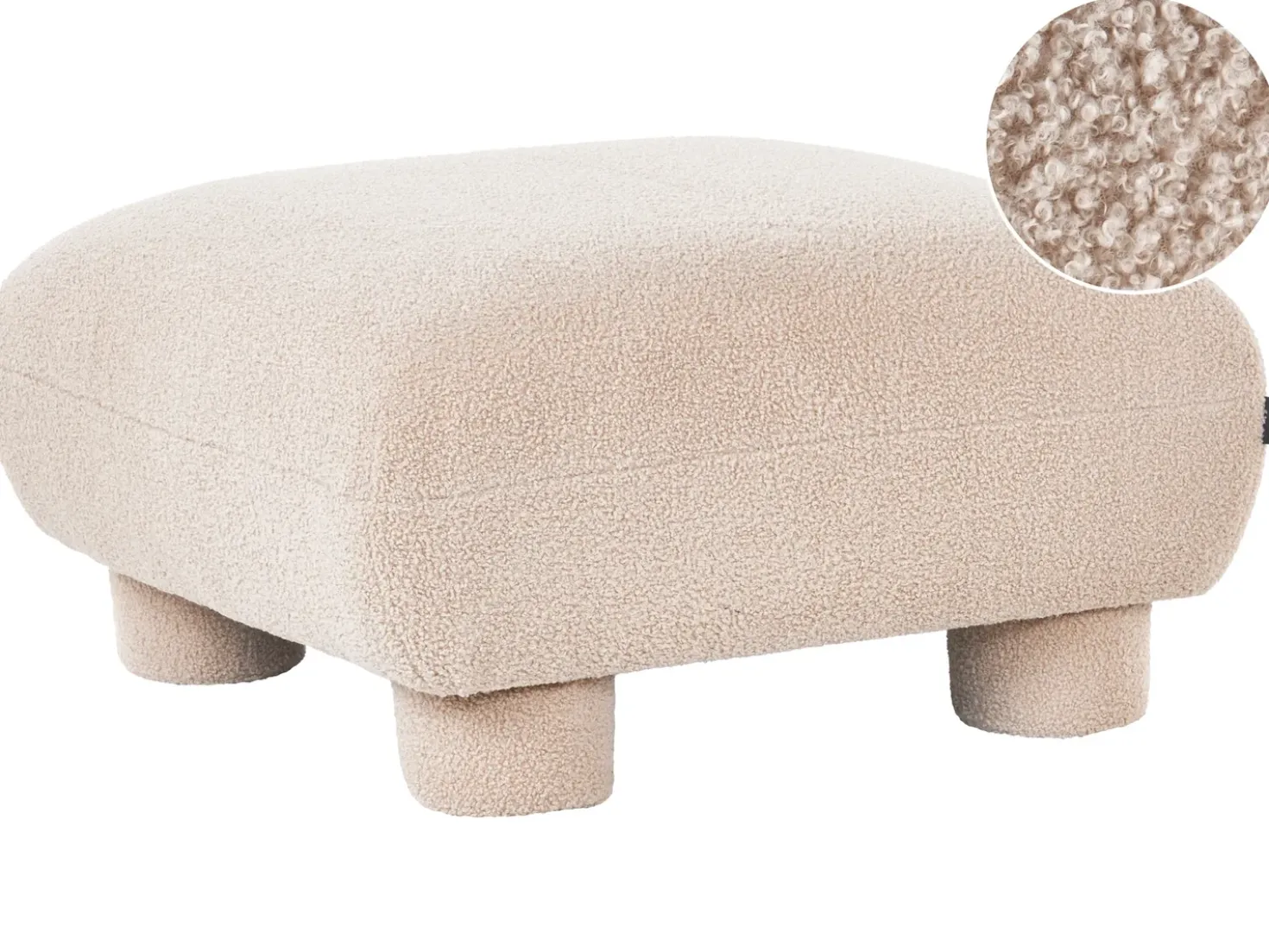 Ottomana MJALBI Bouclé Beige
