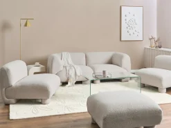 Ottomana MJALBI Bouclé Bianco sporco