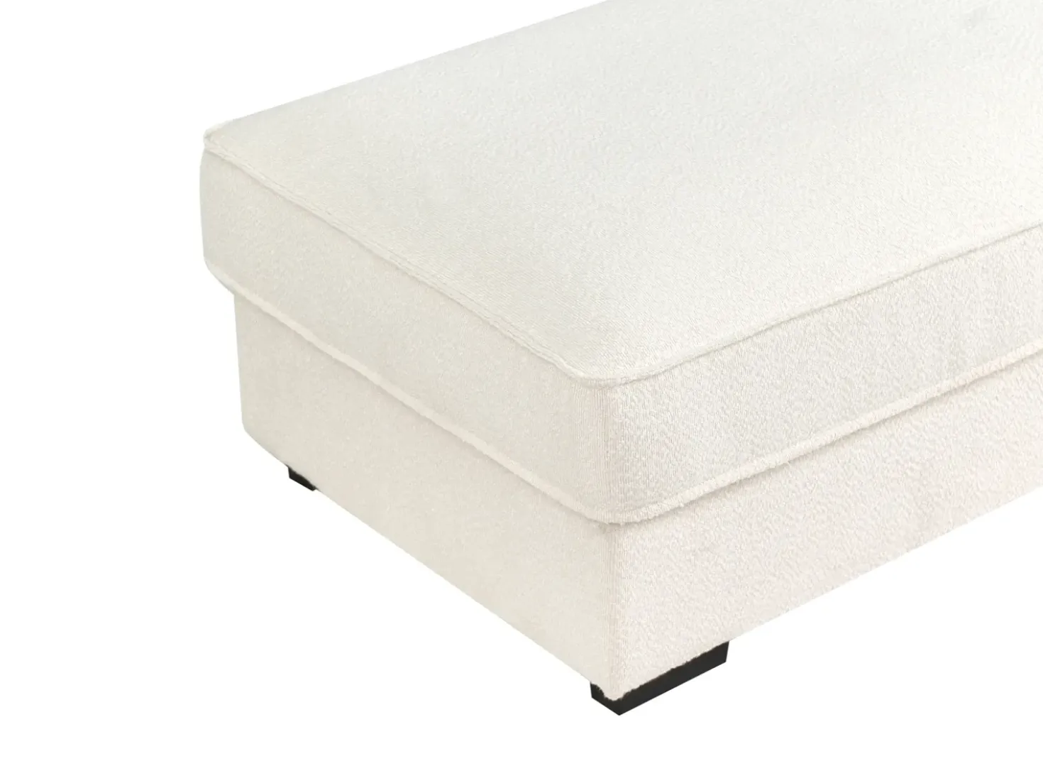 Ottomana RENDERS Bouclé Bianco sporco