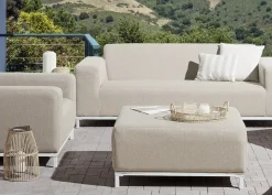 Ottomana ROVIGO Tessuto Beige
