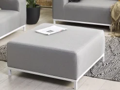 Ottomana ROVIGO Tessuto Grigio chiaro