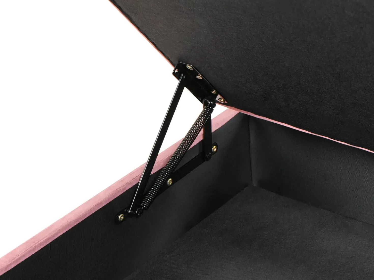 Ottomano contenitore ABERDEEN Velluto Rosa