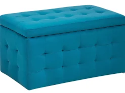 Ottomano contenitore MICHIGAN Velluto Blu oltremare