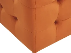 Ottomano contenitore MICHIGAN Velluto Arancione