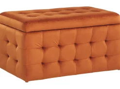 Ottomano contenitore MICHIGAN Velluto Arancione