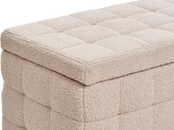 Ottomano contenitore MICHIGAN Bouclé Beige