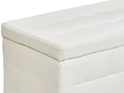 Ottomano contenitore MICHIGAN Pelle sintetica Bianco