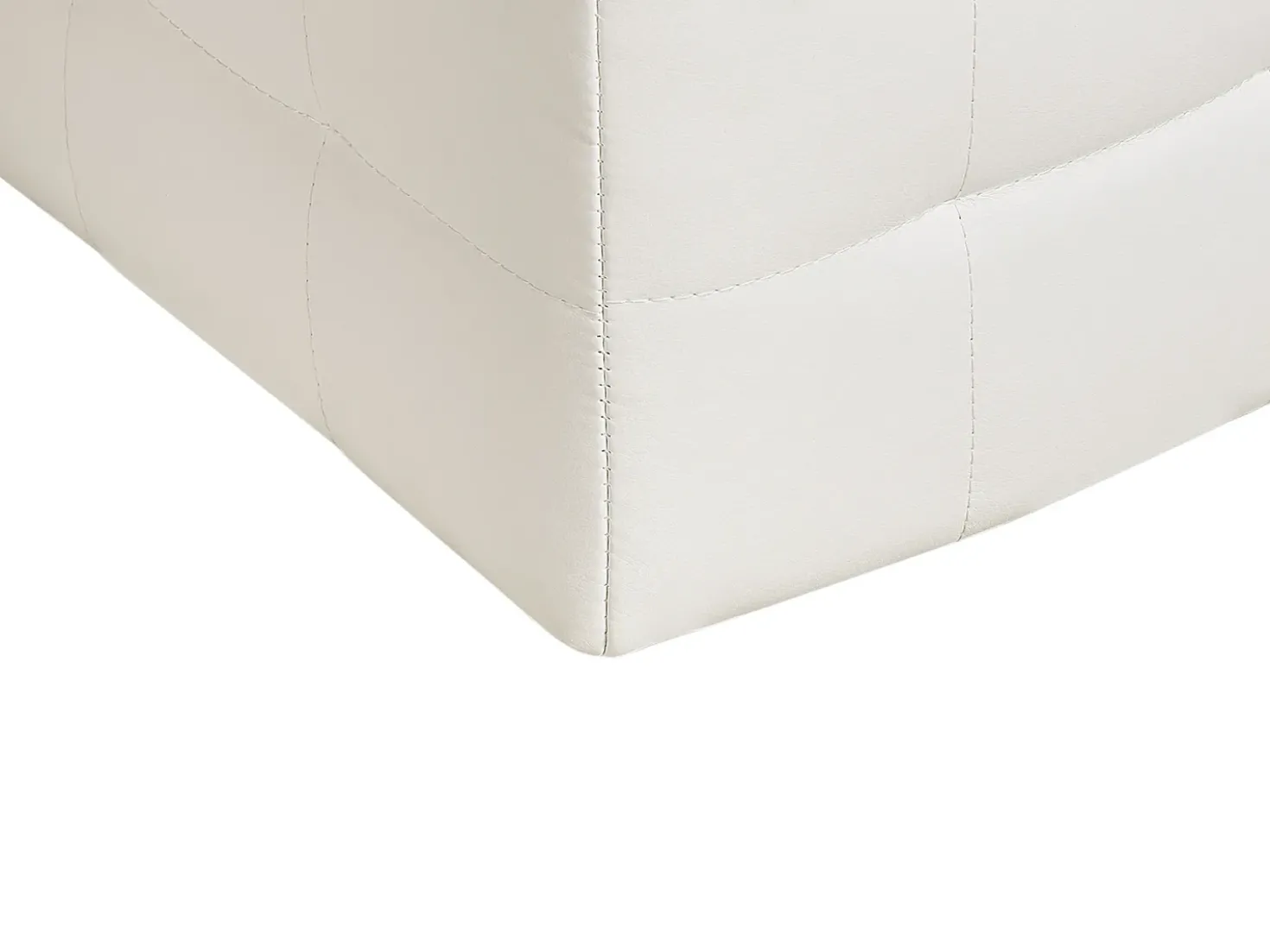Ottomano contenitore MICHIGAN Pelle sintetica Bianco