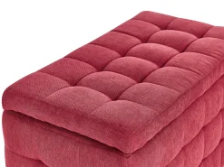 Ottomano contenitore MICHIGAN Tessuto Rosso