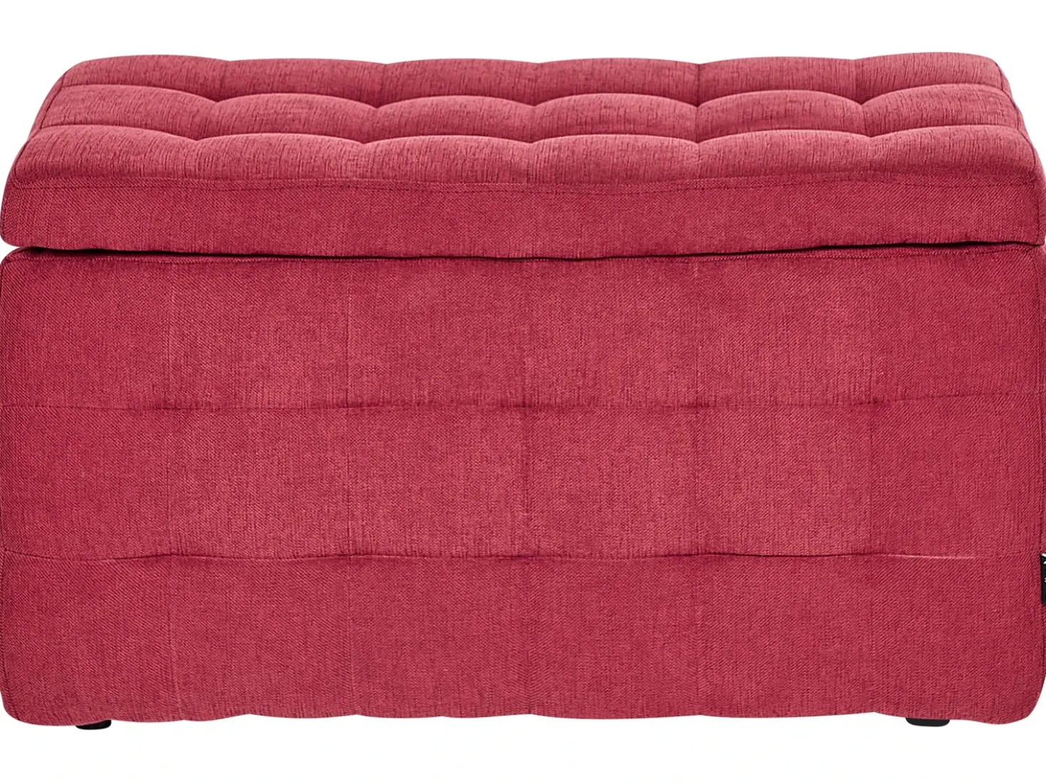 Ottomano contenitore MICHIGAN Tessuto Rosso