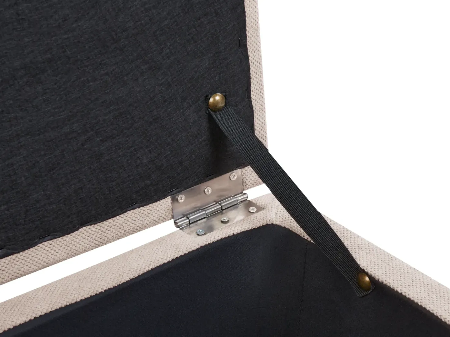 Ottomano contenitore OREM Tessuto Beige