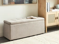 Ottomano contenitore OREM Tessuto Beige