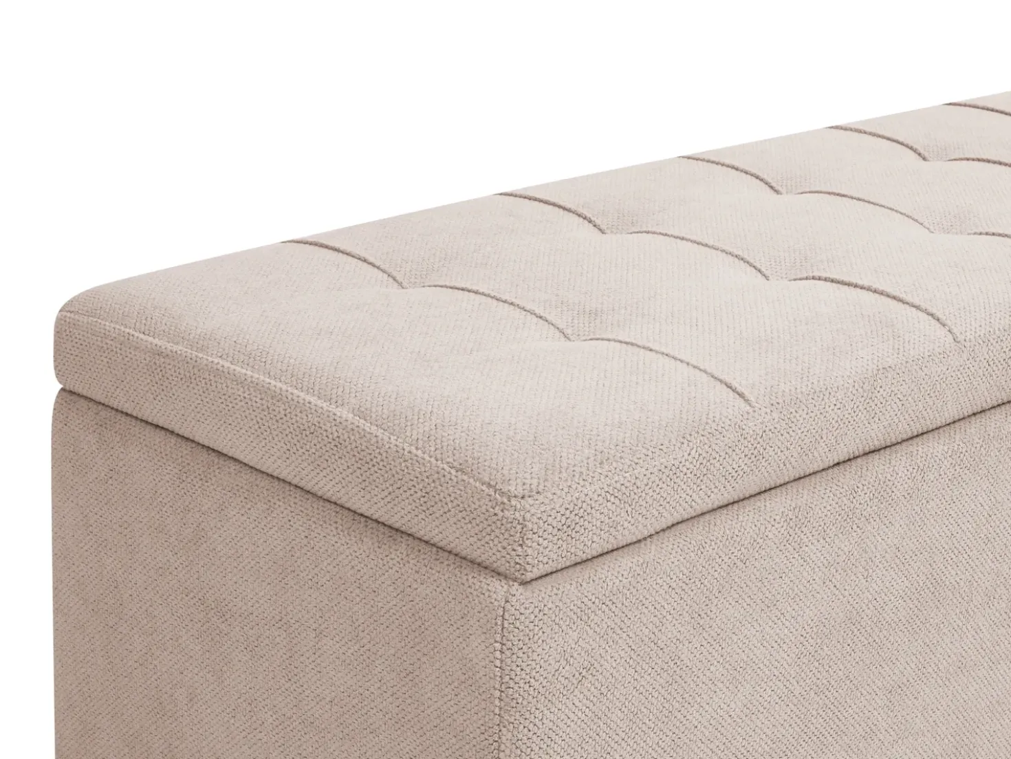 Ottomano contenitore OREM Tessuto Beige