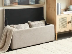 Ottomano contenitore OREM Tessuto Beige
