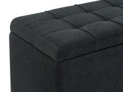 Ottomano contenitore OREM Tessuto 100 cm 40 cm Nero