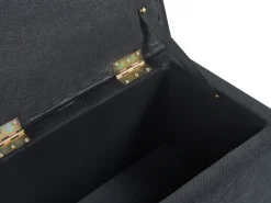 Ottomano contenitore OREM Tessuto 100 cm 40 cm Nero
