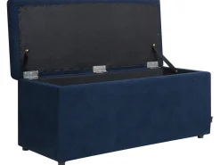 Ottomano contenitore OREM Tessuto Blu marino