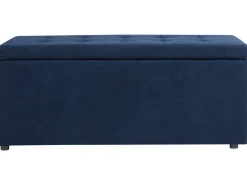 Ottomano contenitore OREM Tessuto Blu marino
