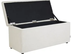 Ottomano contenitore OREM Tessuto Bianco sporco