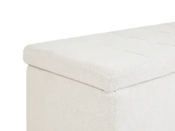 Ottomano contenitore OREM Tessuto Bianco sporco