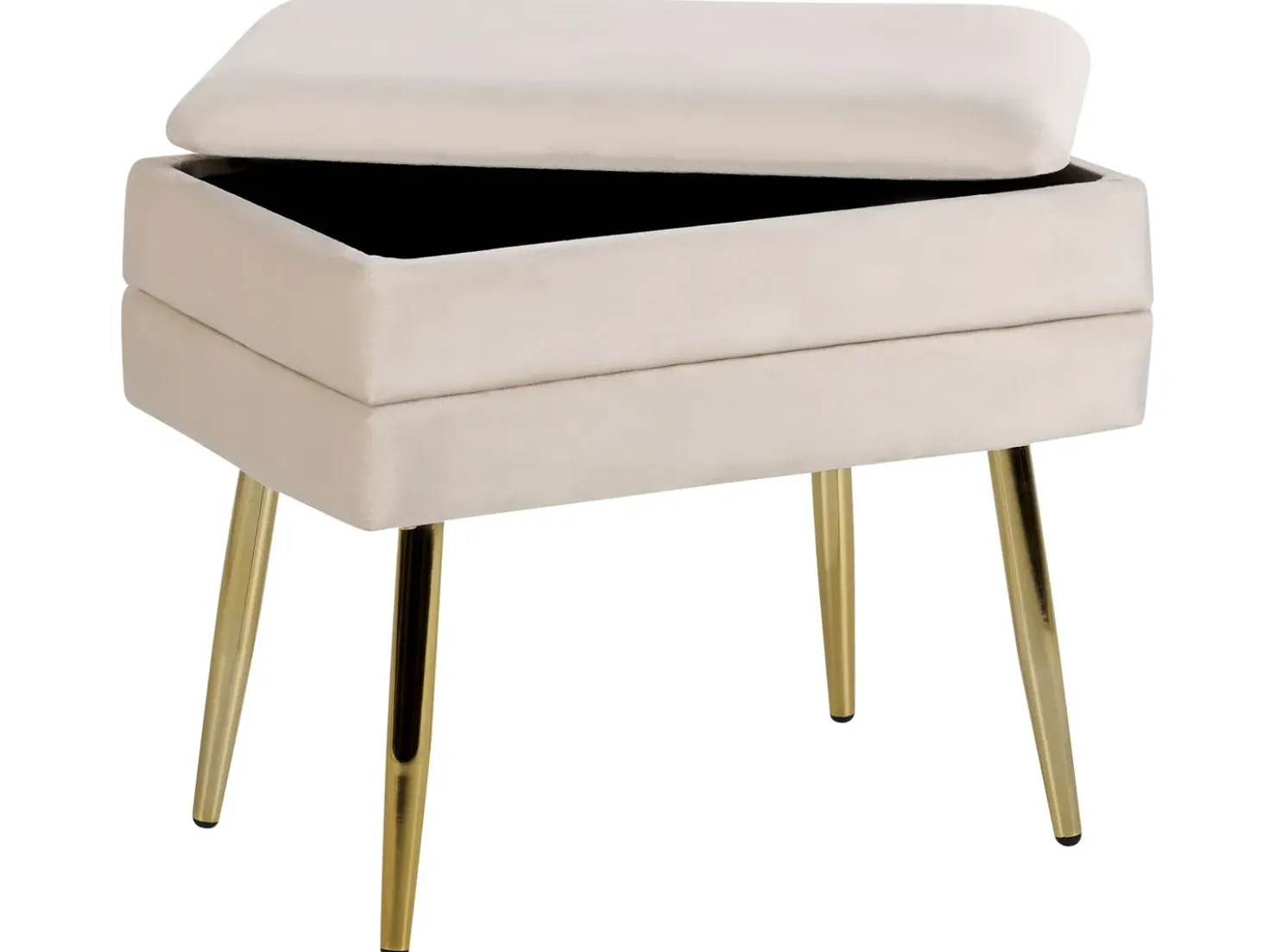 Panca contenitore imbottita ODESSA Velluto Beige
