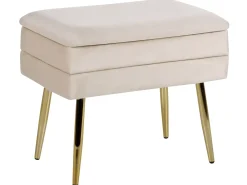Panca contenitore imbottita ODESSA Velluto Beige