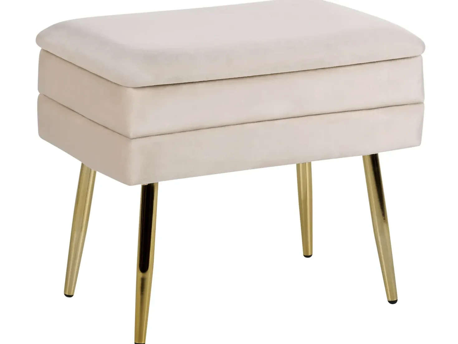 Panca contenitore imbottita ODESSA Velluto Beige