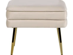 Panca contenitore imbottita ODESSA Velluto Beige