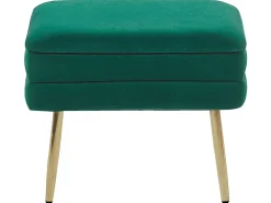 Panca contenitore imbottita ODESSA Velluto Verde scuro