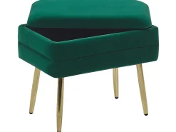 Panca contenitore imbottita ODESSA Velluto Verde scuro