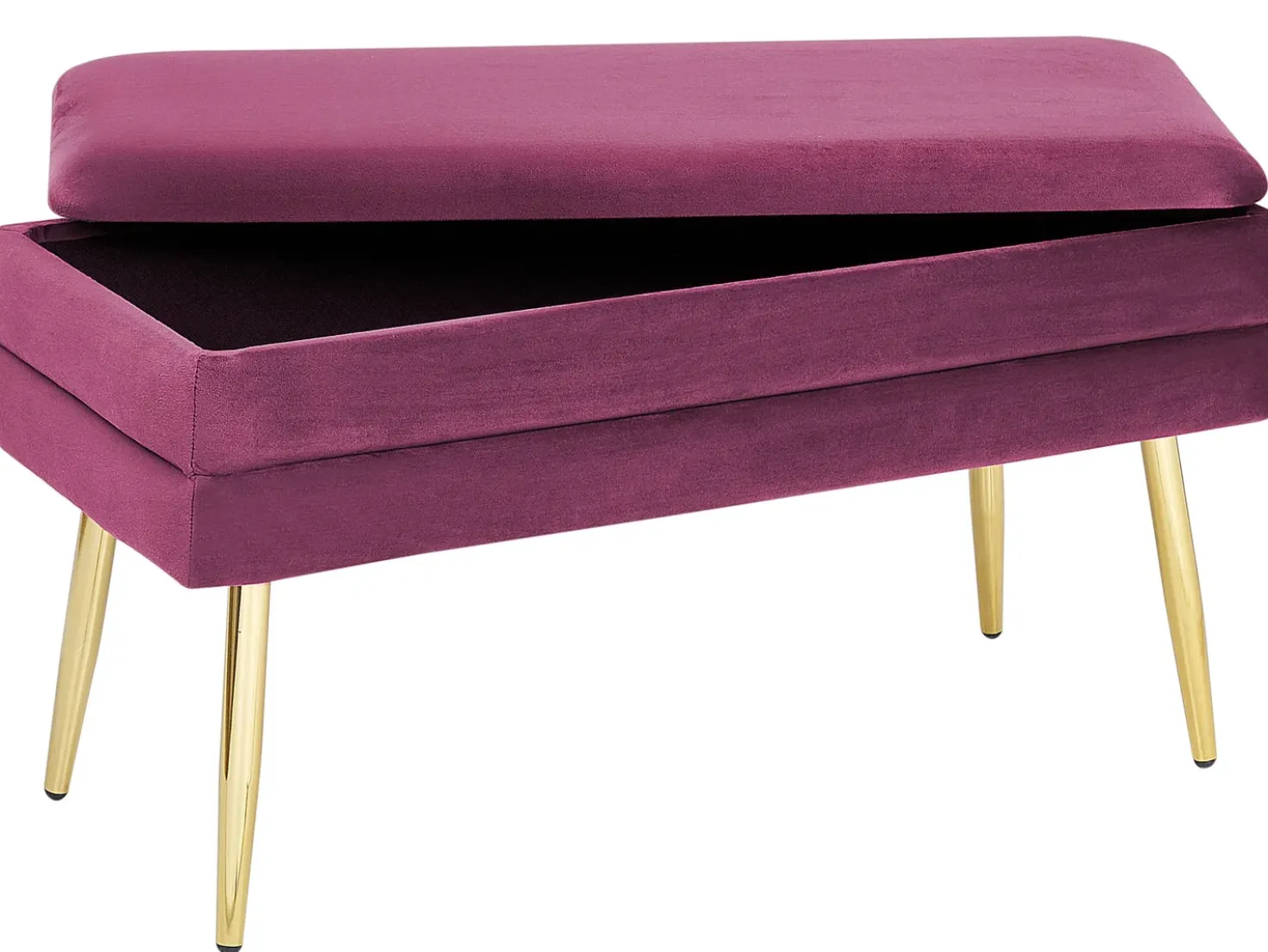 Panca contenitore imbottita DURHAM Velluto Bordeaux