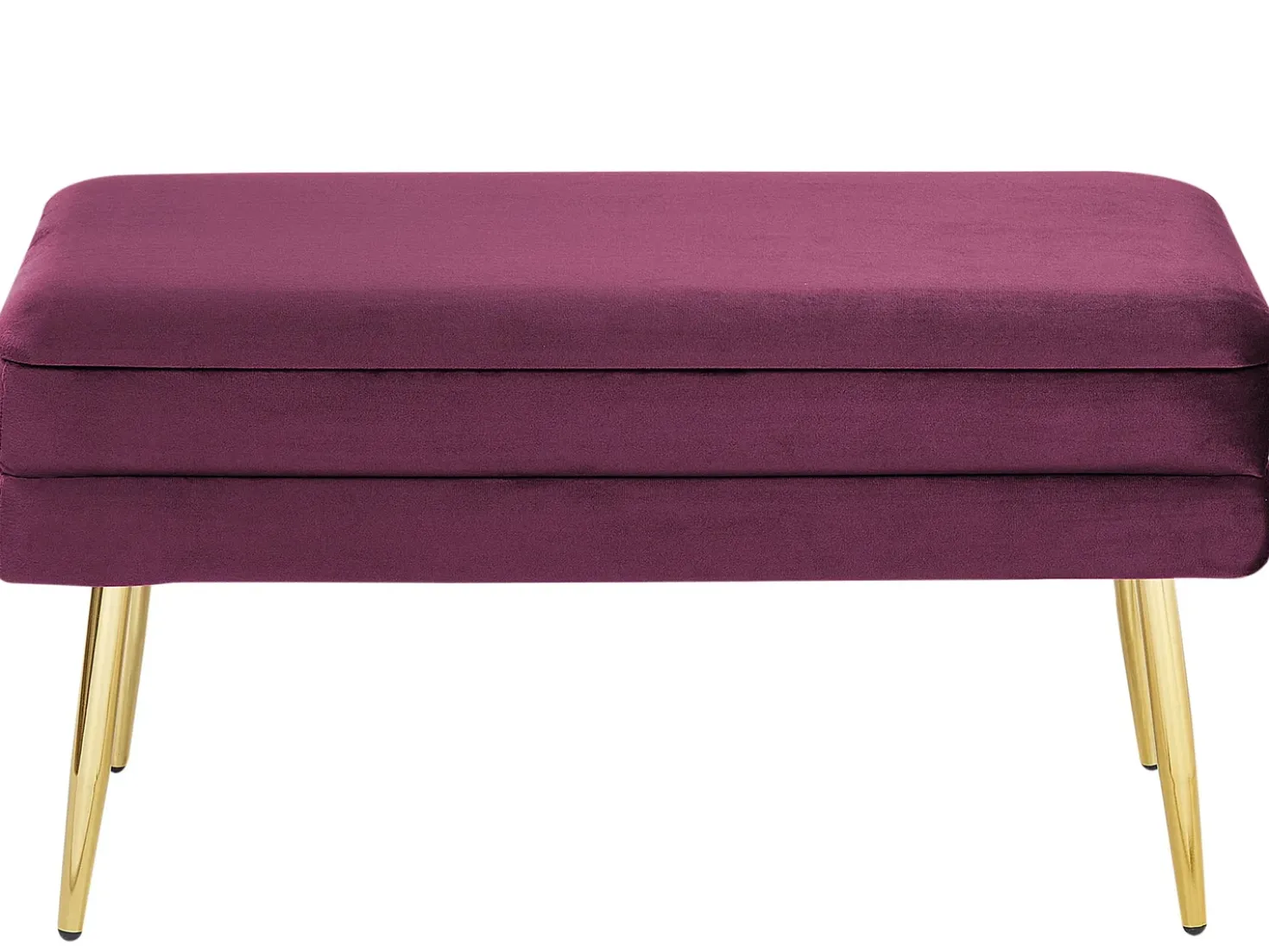 Panca contenitore imbottita DURHAM Velluto Bordeaux