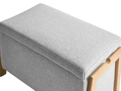 Panca contenitore imbottita EDLAND Tessuto Grigio chiaro