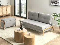 Panca contenitore imbottita EDLAND Tessuto Grigio chiaro
