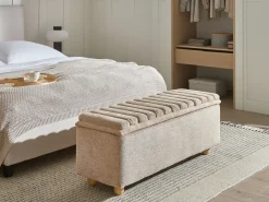 Panca contenitore imbottita SALIDA Tessuto Beige